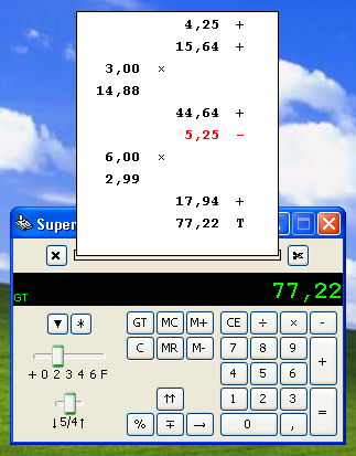 SuperbCalc screen shot